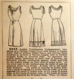 lingerie of 1915 butterick 5642 combination 3