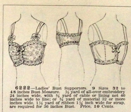 lingerie of 1915 butterick 6222 bust supporters 1